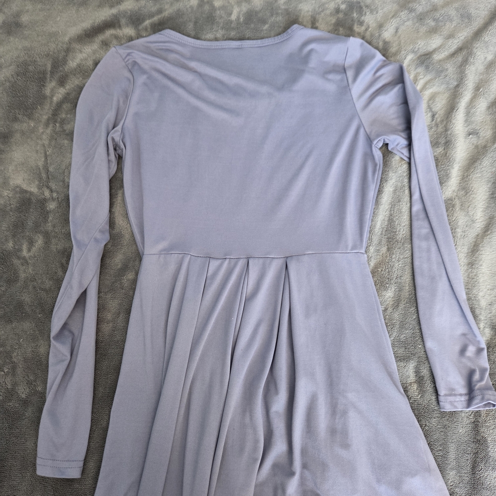 ☀️ 3/$15 - Periwinkle Long Sleeve Dress - Picture 2 of 5